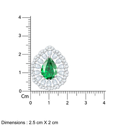 Aryna Veridian Sparkle Silver Earring