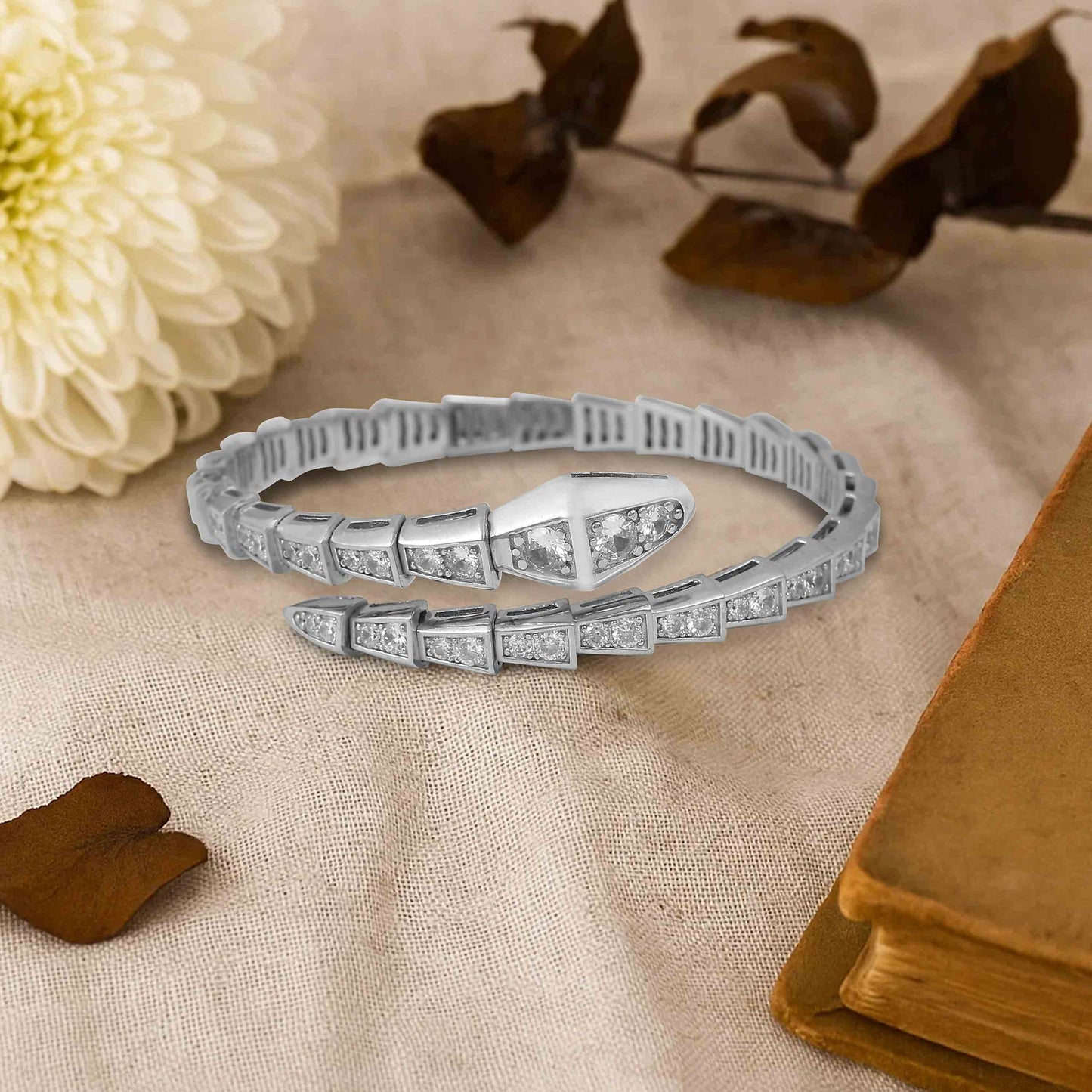 Aryna Dragon Scale Silver Bracelet