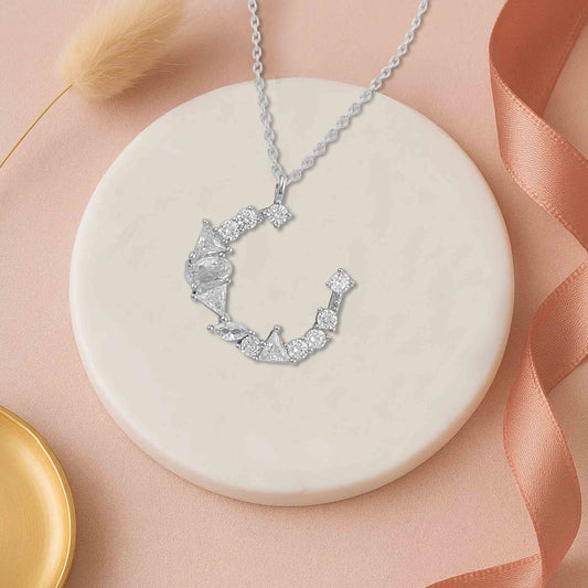 Aryna Glimeering Fortune Silver Chain Pendant