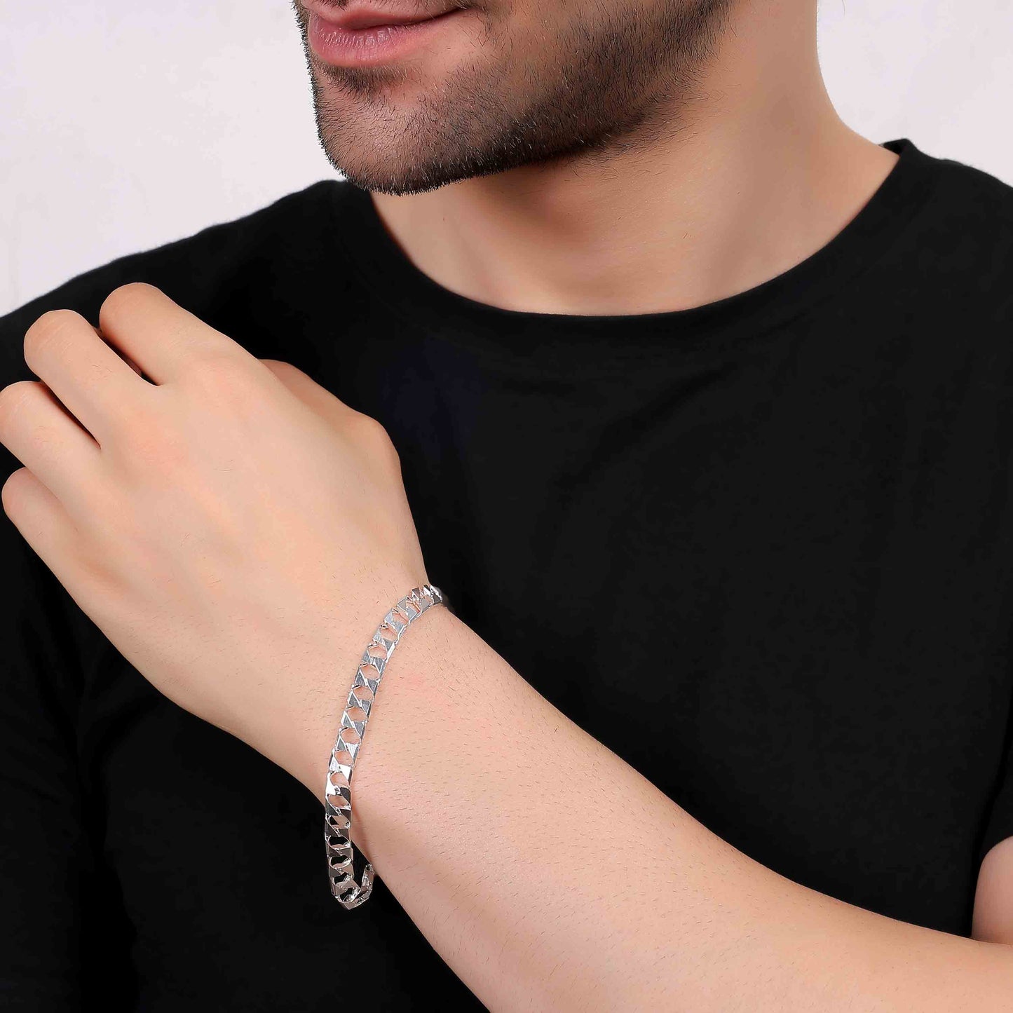 Aryna Flat Mariner Men's Silver Bracelet