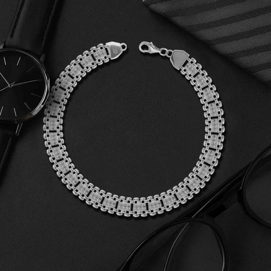 Aryna Modern Classic Silver Men's Bracelet