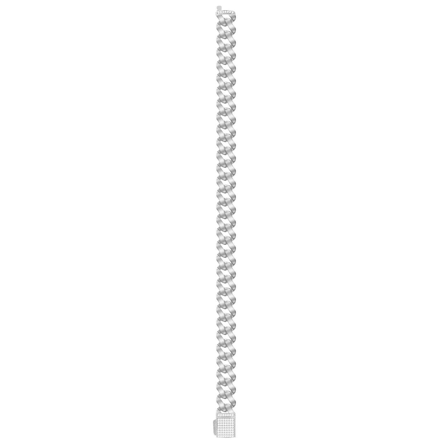 Aryna Iced Out Cuban Link Silver Men's Bracelet
