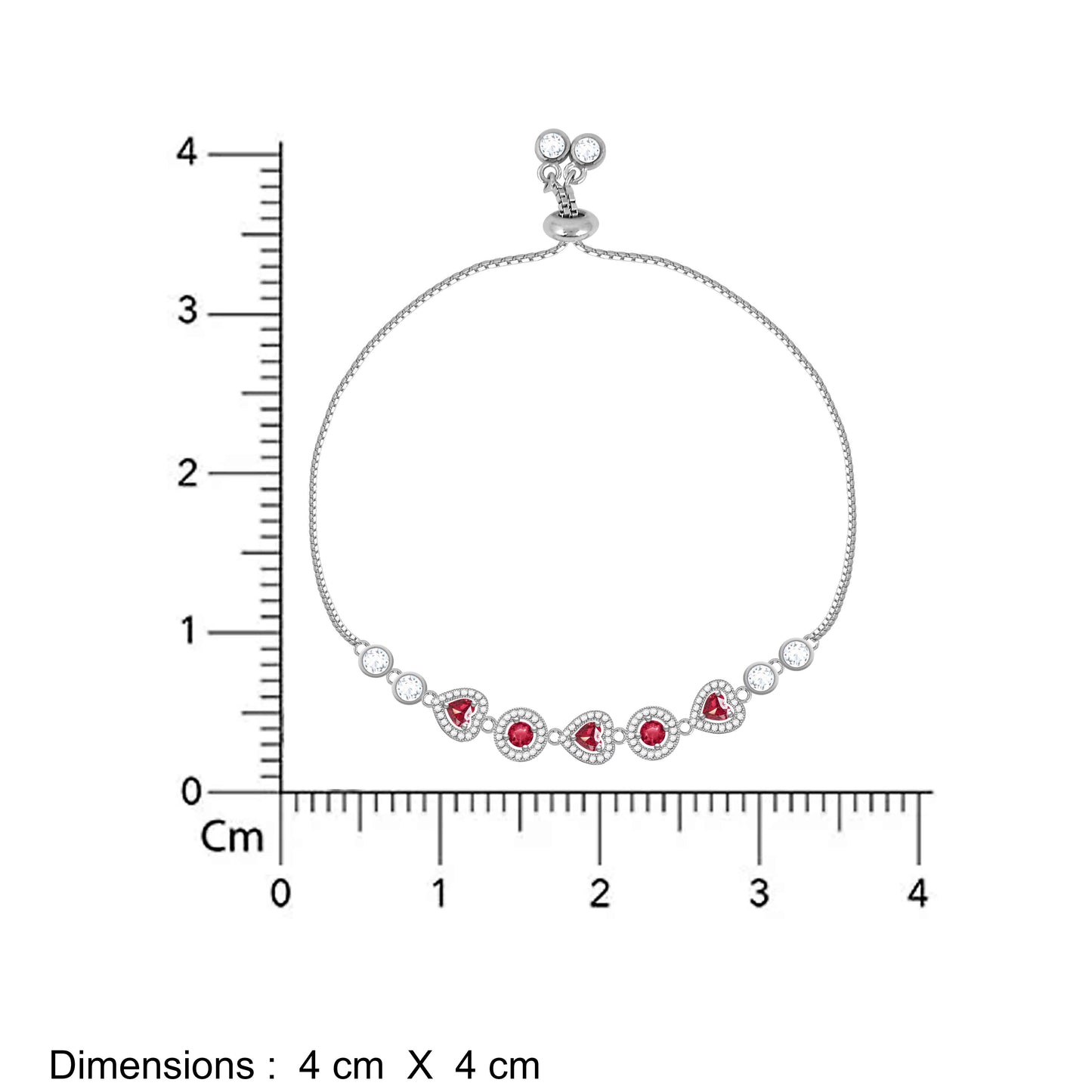 Aryna Heartfelt Silver Bracelet