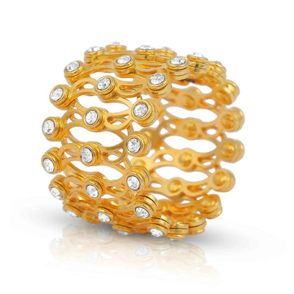 Aryna Gilded Embrace Ring Cum Bracelet