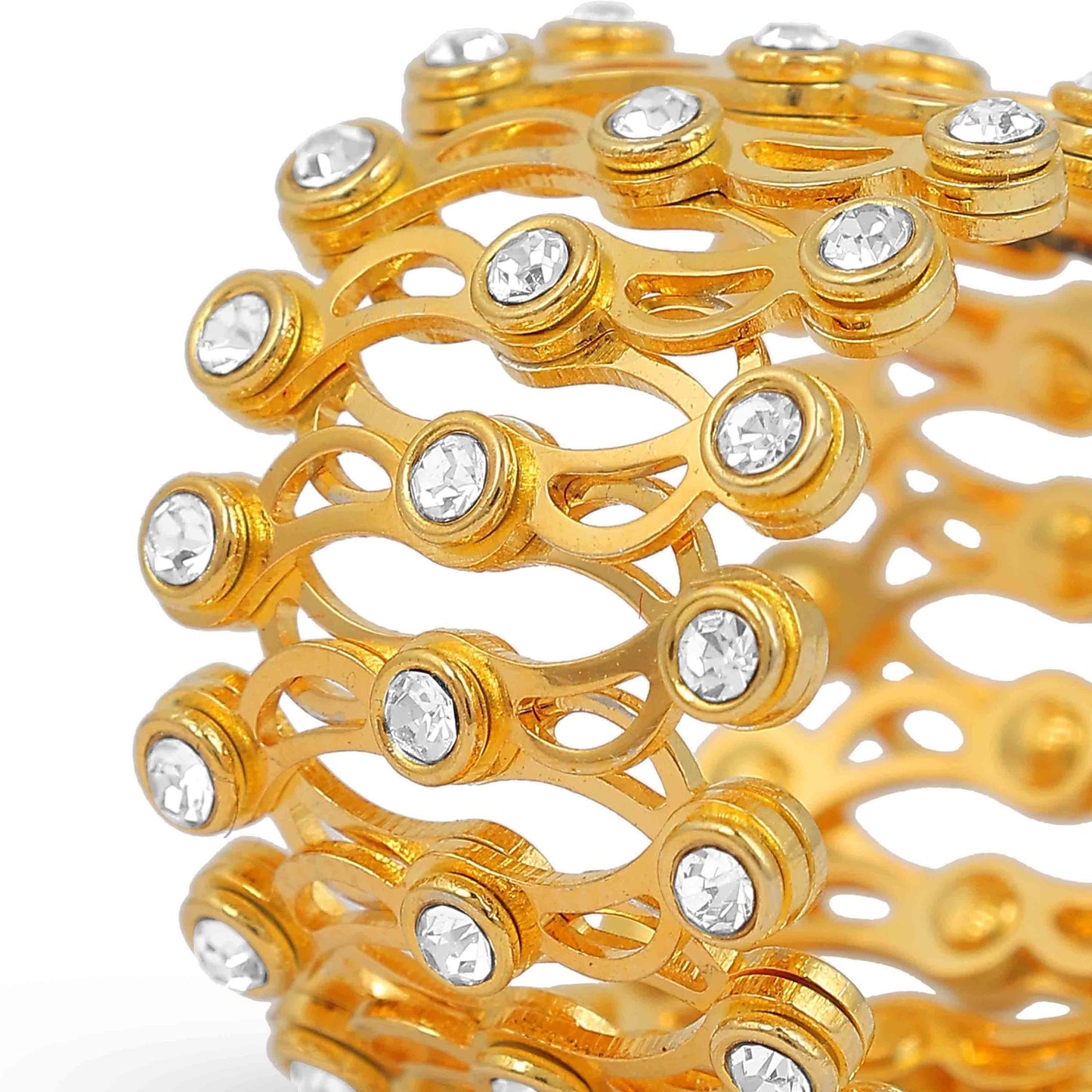 Aryna Gilded Embrace Ring Cum Bracelet