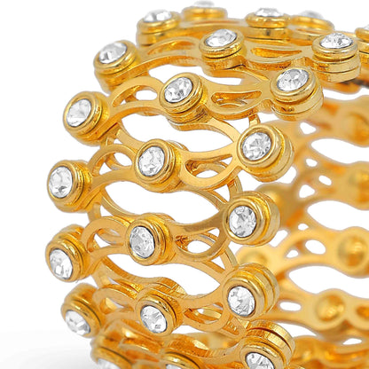 Aryna Gilded Embrace Ring Cum Bracelet