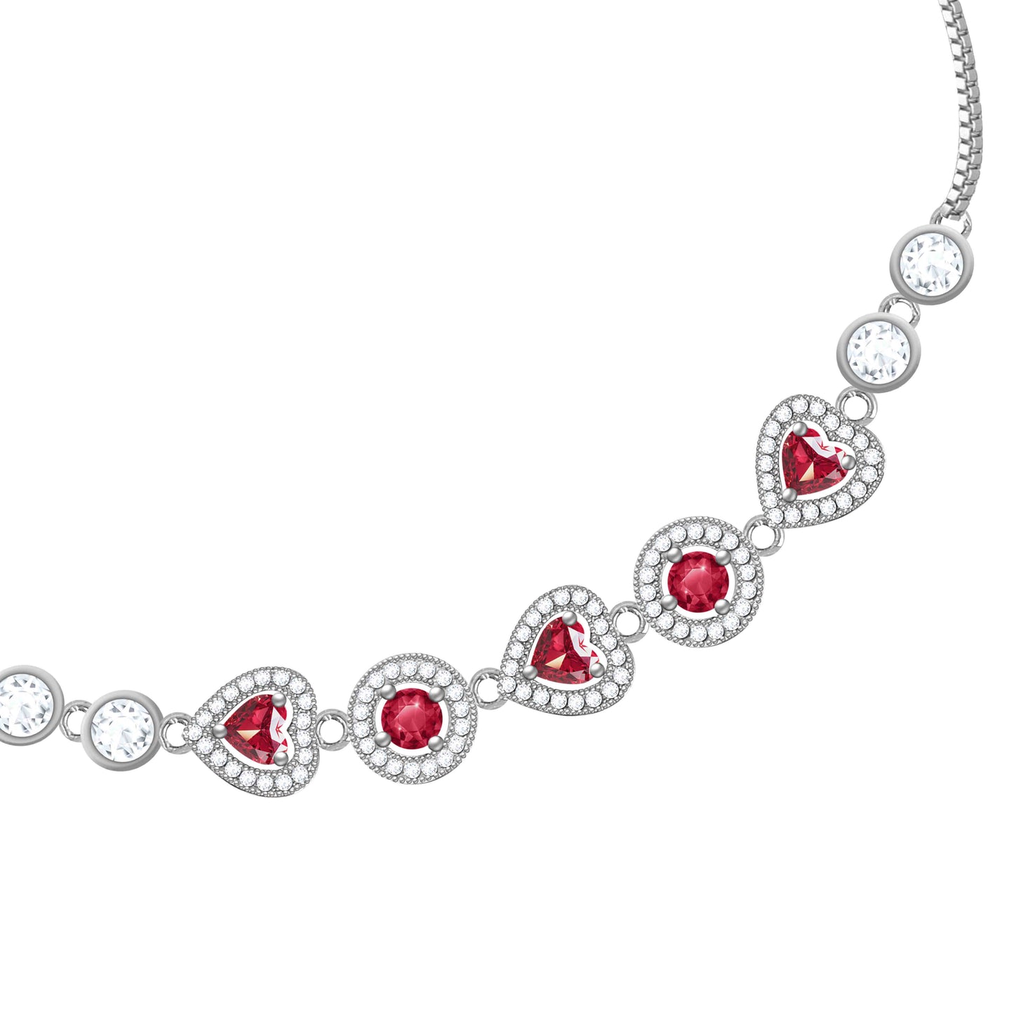 Aryna Heartfelt Silver Bracelet