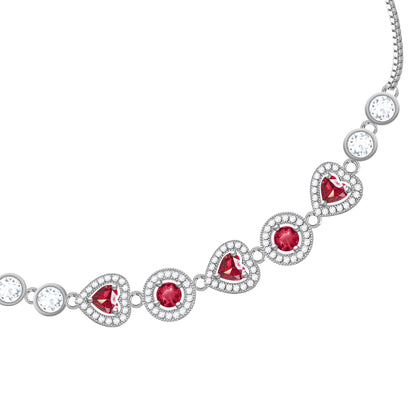 Aryna Heartfelt Silver Bracelet