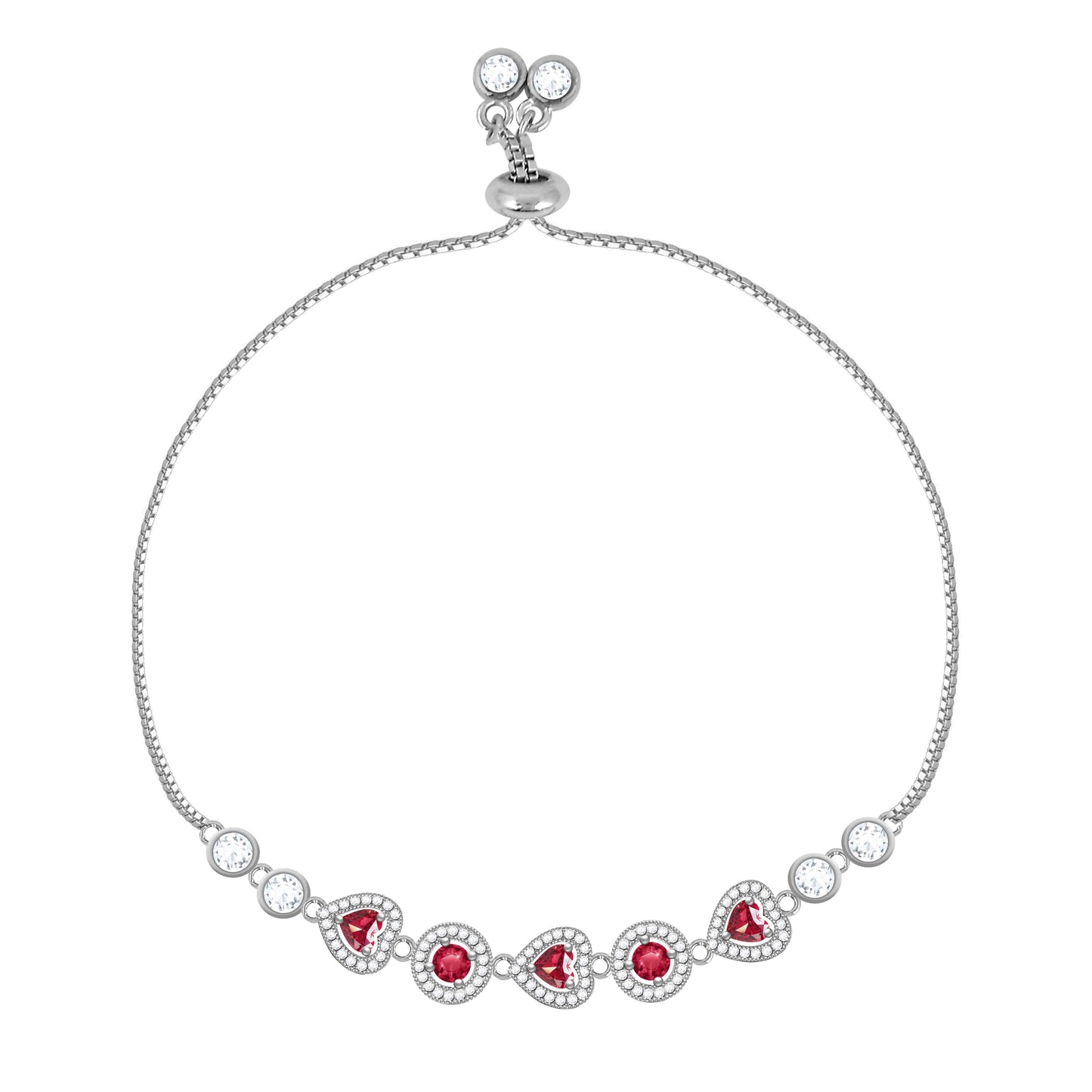 Aryna Heartfelt Silver Bracelet
