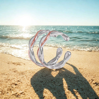 Infinity Weave Sterling Silver Toe Rings