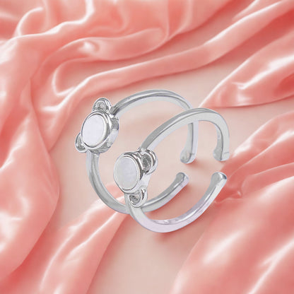 Whimsical Teddy Bear Sterling Silver Toe Rings