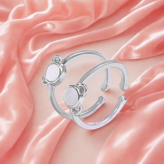 Whimsical Teddy Bear Sterling Silver Toe Rings