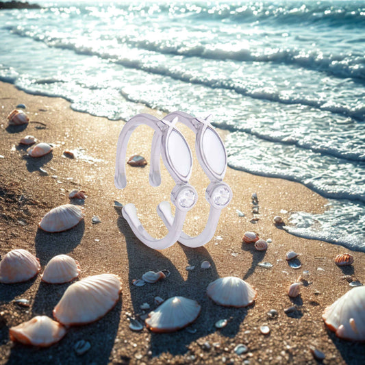 Graceful Petal Sterling Silver Toe Rings