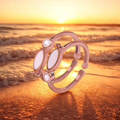 Graceful Petal Sterling Silver Toe Rings