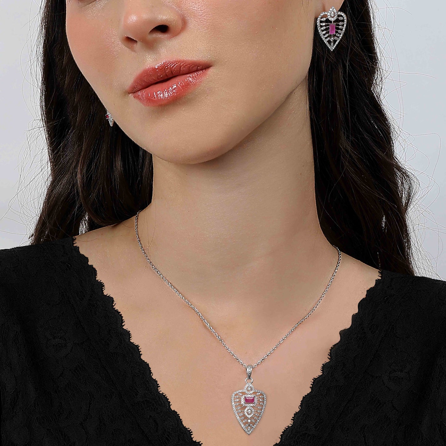 Aryna Eternal Spark Silver Chain Set