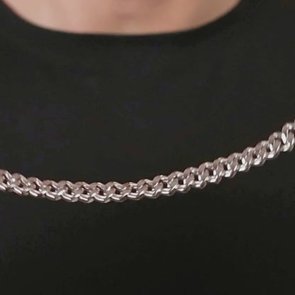 Aryna Classic Cuban Link Silver Men's Chain