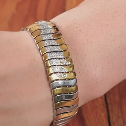 Aryna Regal Serpent Silver Men's Bracelet