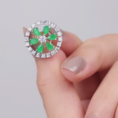 Aryna Mint Blossom Top Set