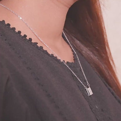 Secret Message Silver Chain Pendant
