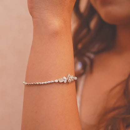 Teardrop Garden Silver Bracelet