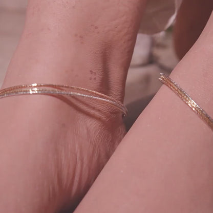 The Golden Braid Silver Payal