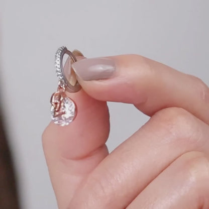 Aryna Medallion Dangle Silver Tops