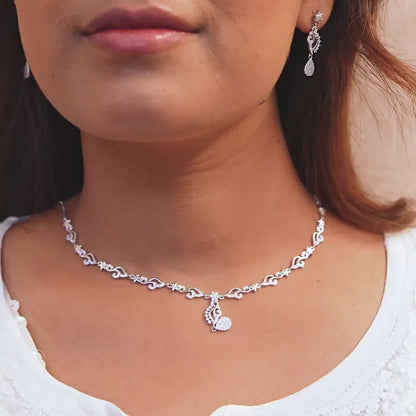 The Peacock Plume Silver Set