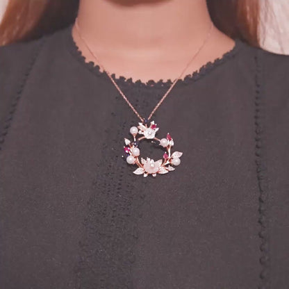 Blush Pink Halo Silver Set