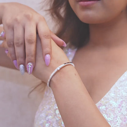 Cosmic Solitaire Silver Bracelet