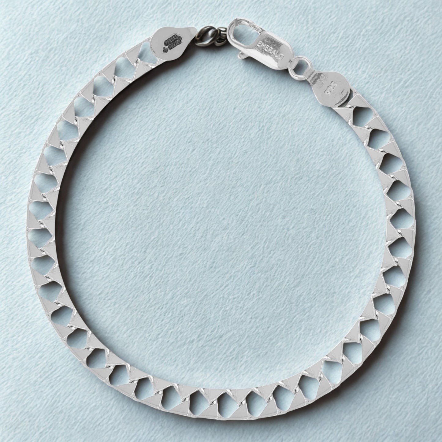 Aryna Flat Mariner Men's Silver Bracelet