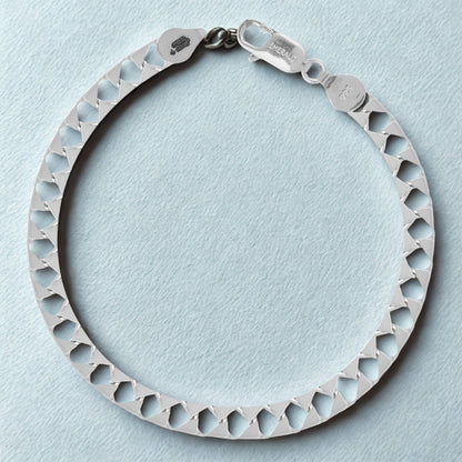 Aryna Flat Mariner Men's Silver Bracelet