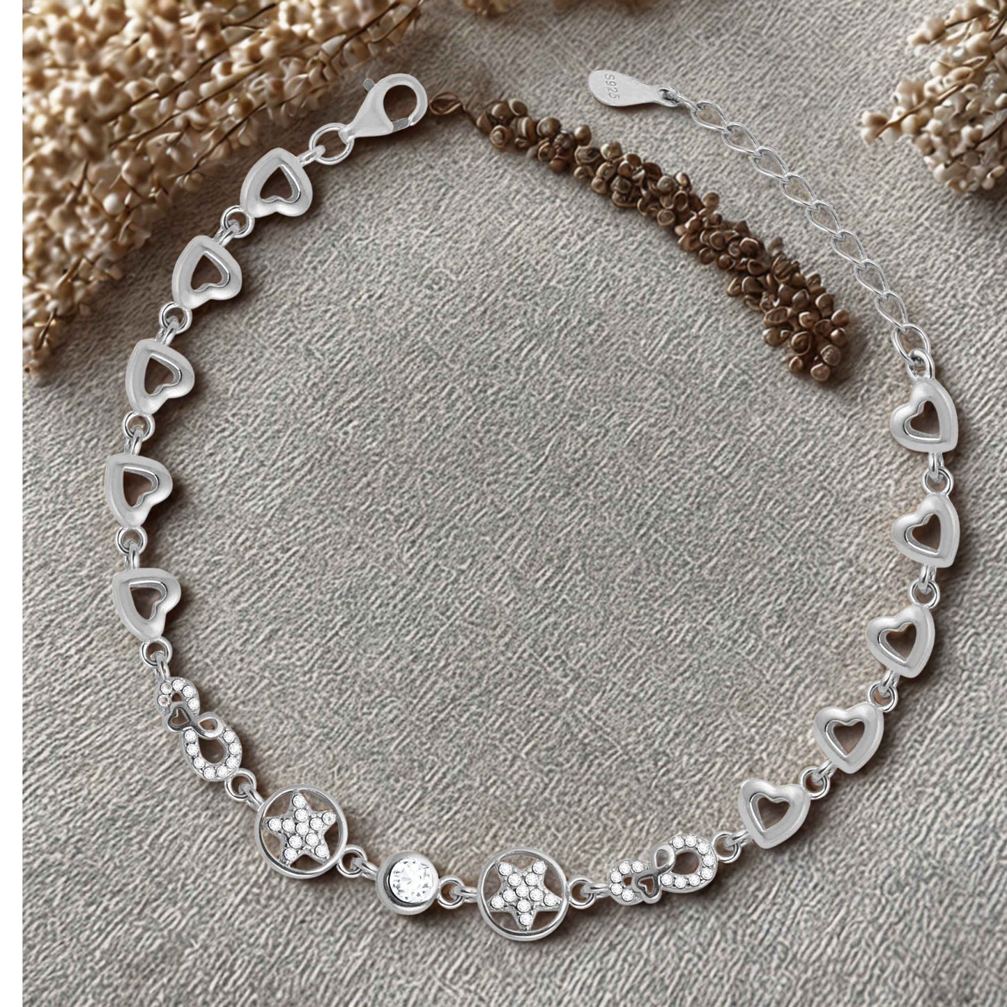 Aryna Coastal Charm Silver Bracelet