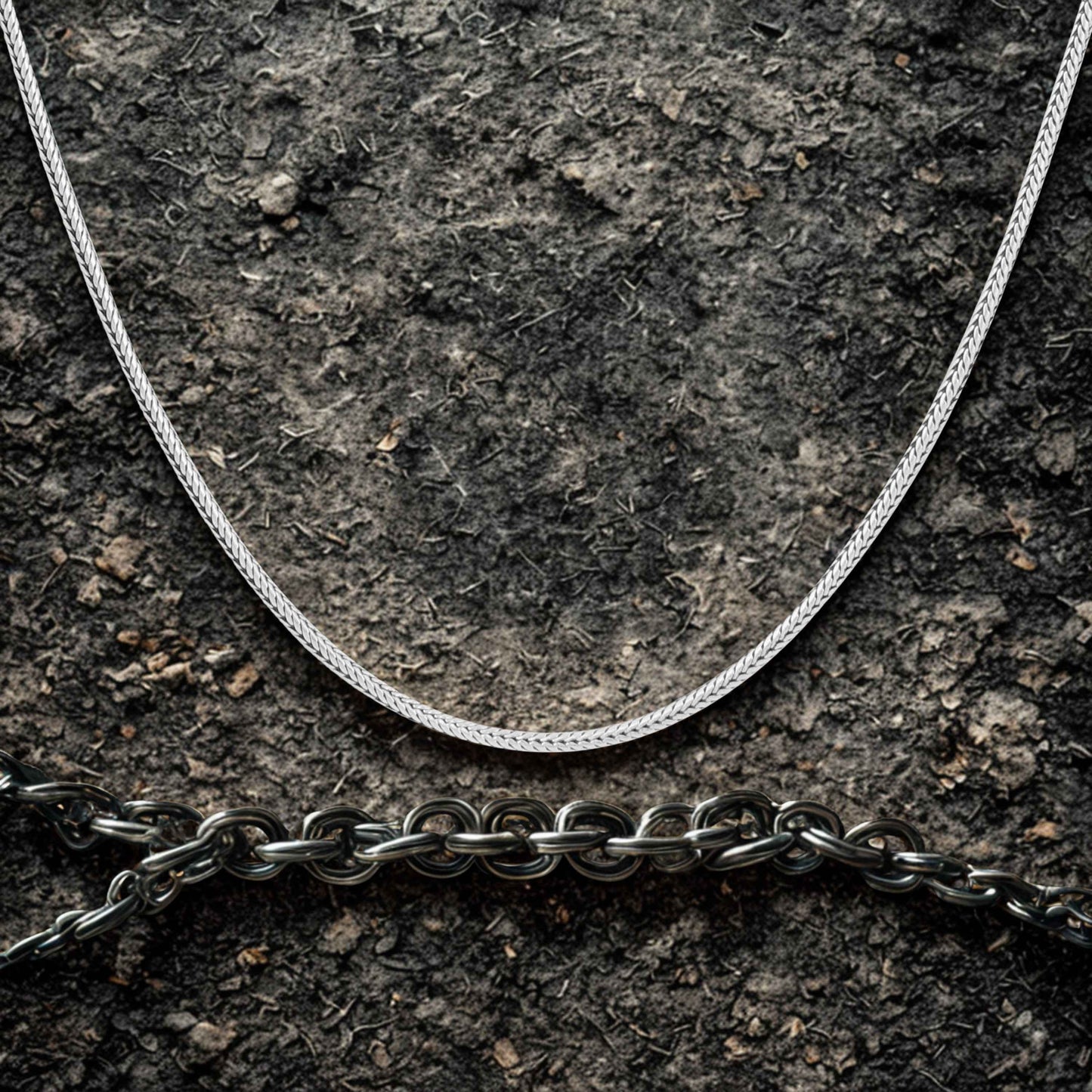 Aryna Men Foxtail Silver Chain